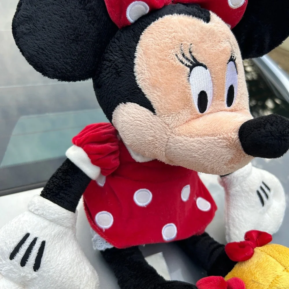 Disney Store Authentic Mickey Minnie Mouse Plush Kids Red Black set